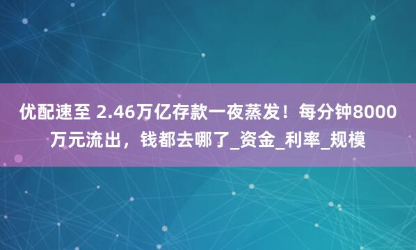 优配速至 2.46万亿存款一夜蒸发！每分钟8000万元流出，钱都去哪了_资金_利率_规模
