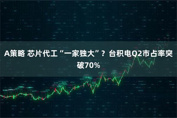 A策略 芯片代工“一家独大”？台积电Q2市占率突破70%